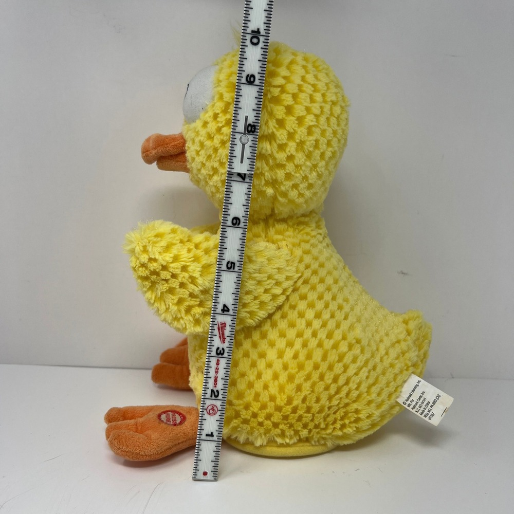 Hallmark Musical Duck Plush Yellow Waffle Texture Sound Button Easter Duckling - Picture 7 of 14